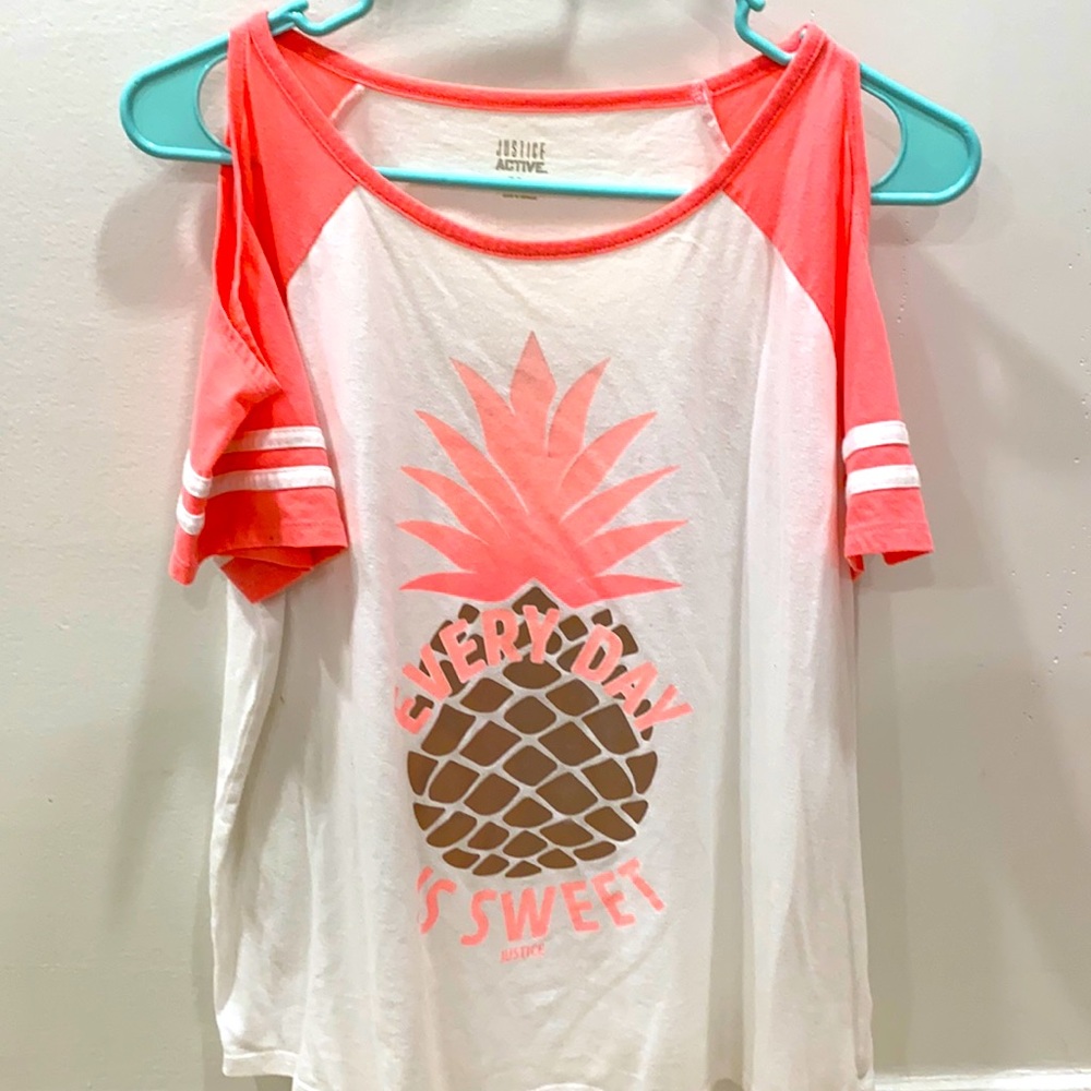 Cold shoulder active shirt from Justice